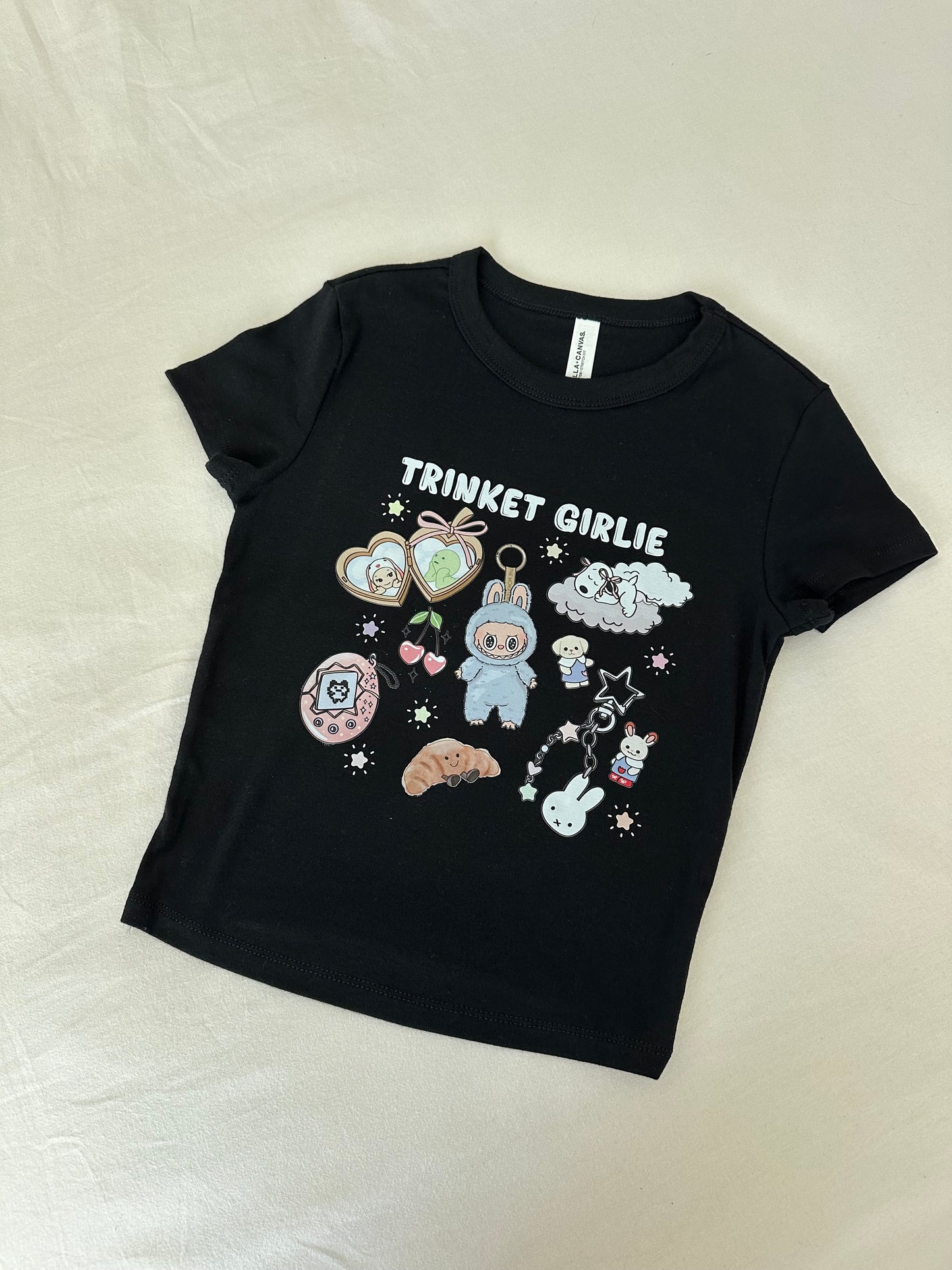 Trinket Girlie Baby tee - black