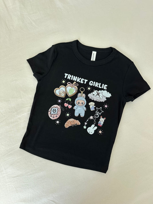 Trinket Girlie Baby tee - black