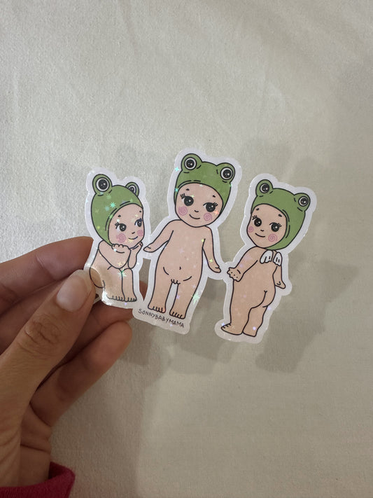 Frog Trio Sticker