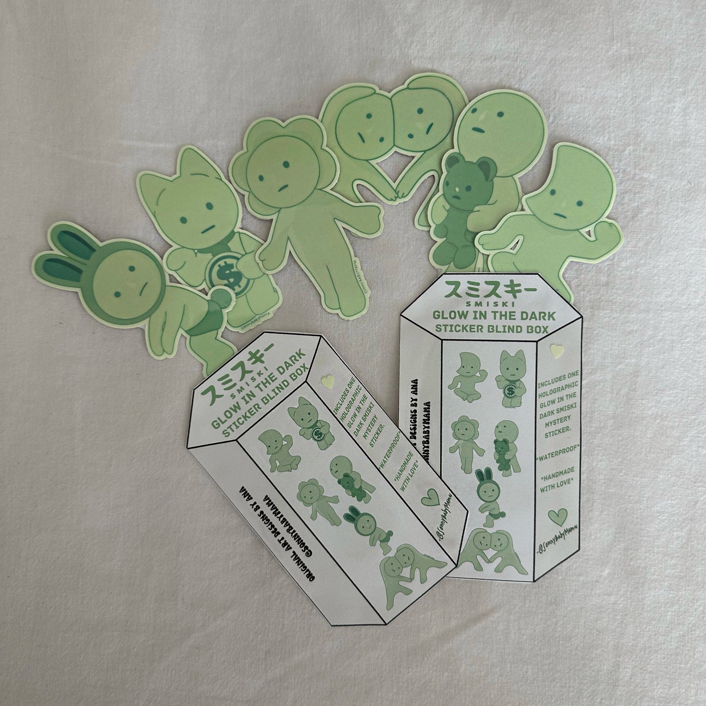 Green guy Glow in the Dark Stickers