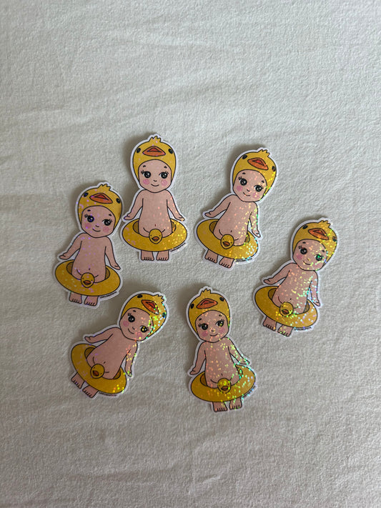 Sonny Angel duck w/ floatie sticker