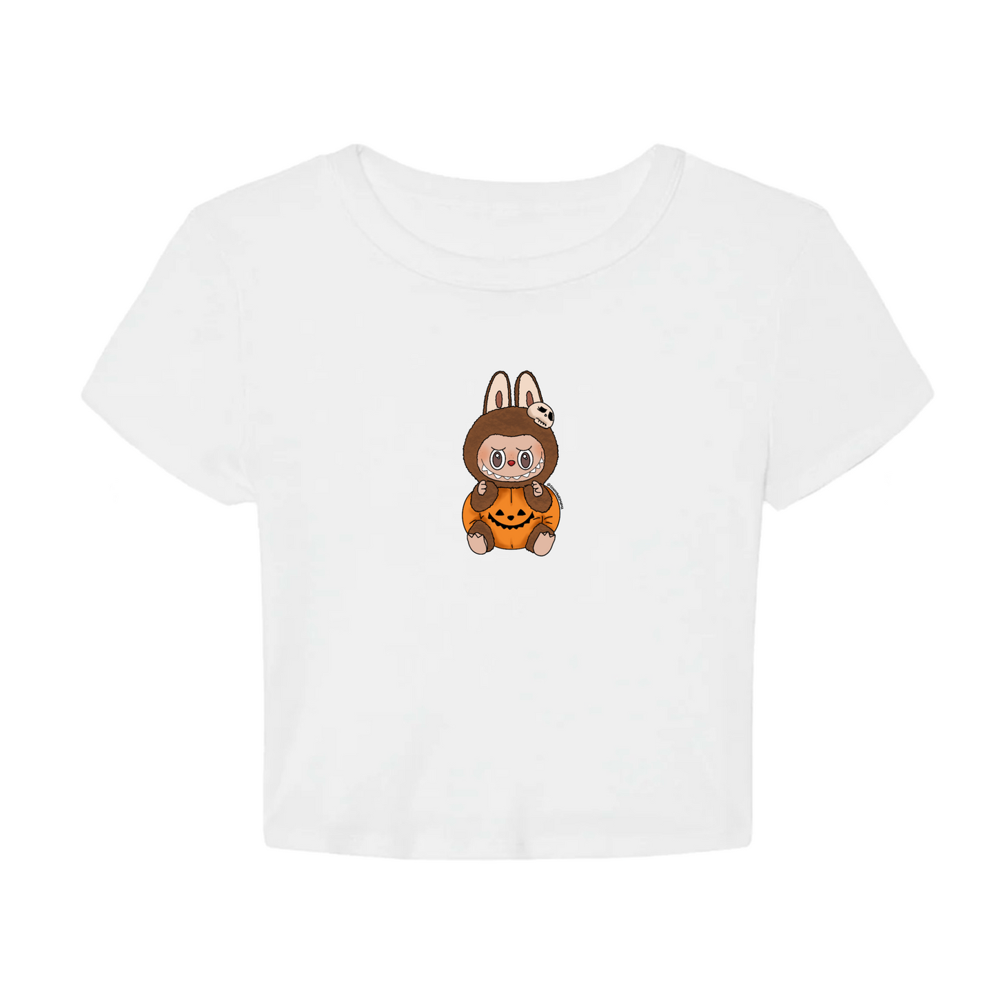 Pumpkin Labubu baby tee