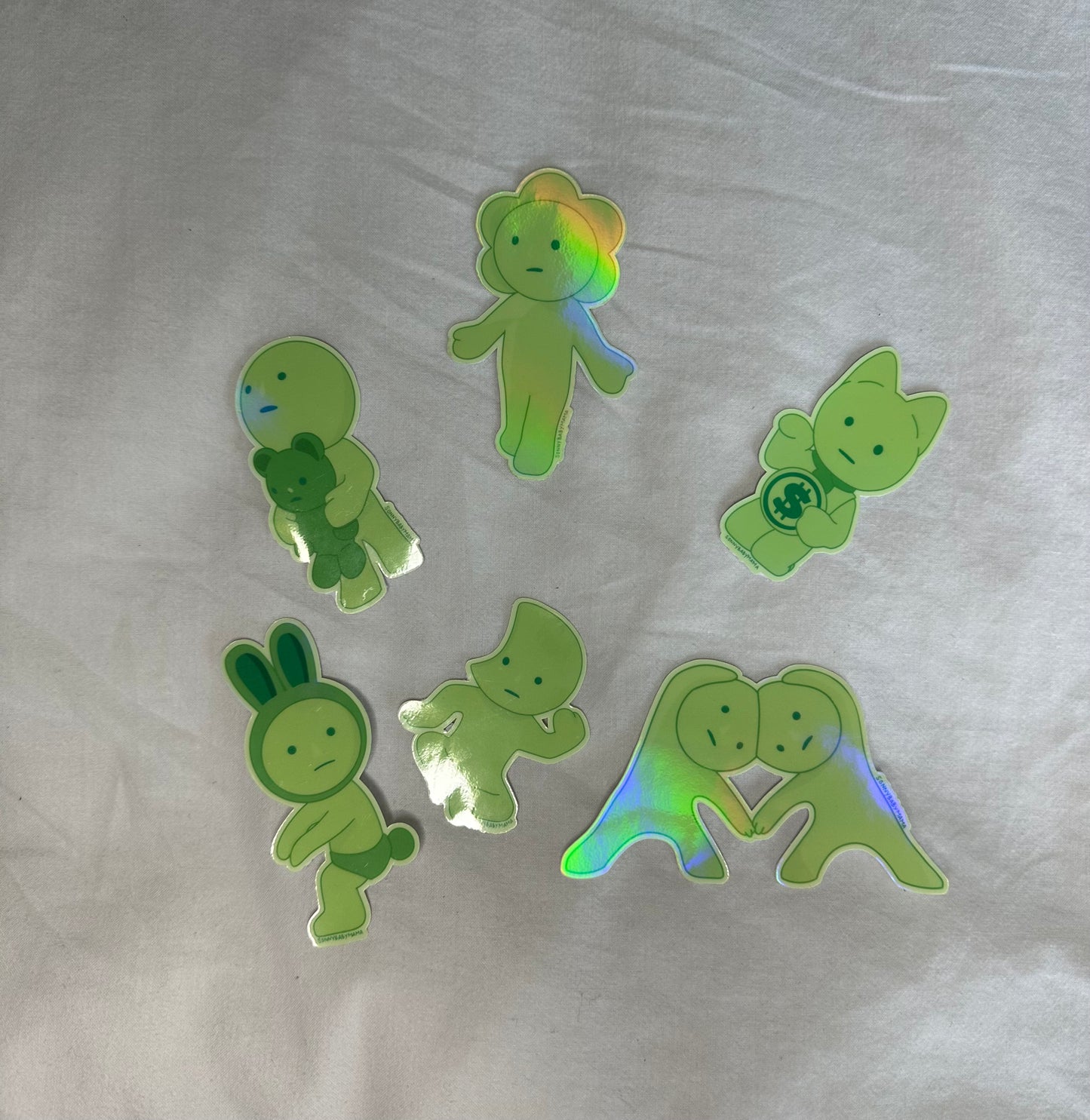 Green guy Glow in the Dark Stickers