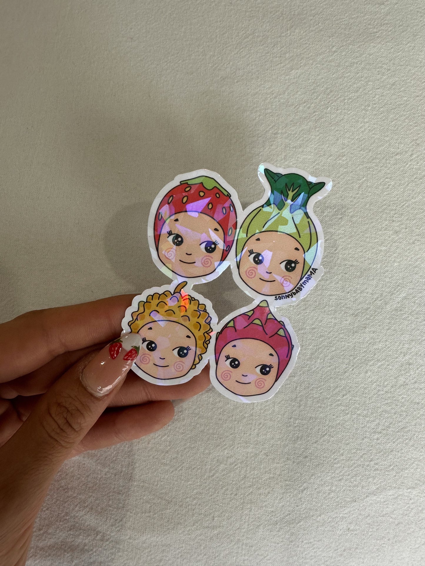 Fruit heads sticker
