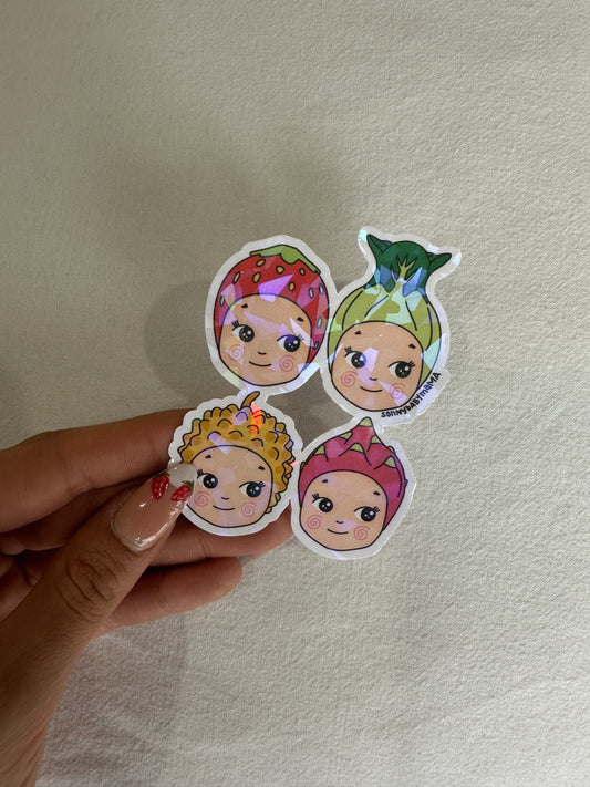 Fruit heads sticker