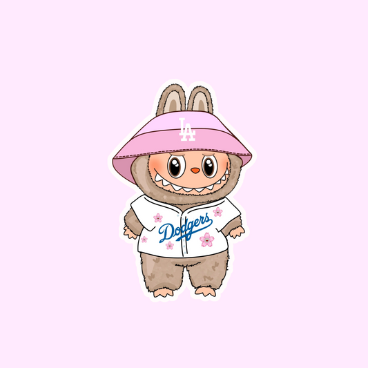 Dodgers x Labubu sticker