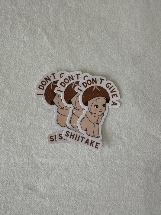 “I don’t give a Shiitake” angel sticker