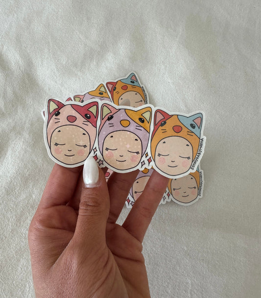 Lucky Cats trio Sticker
