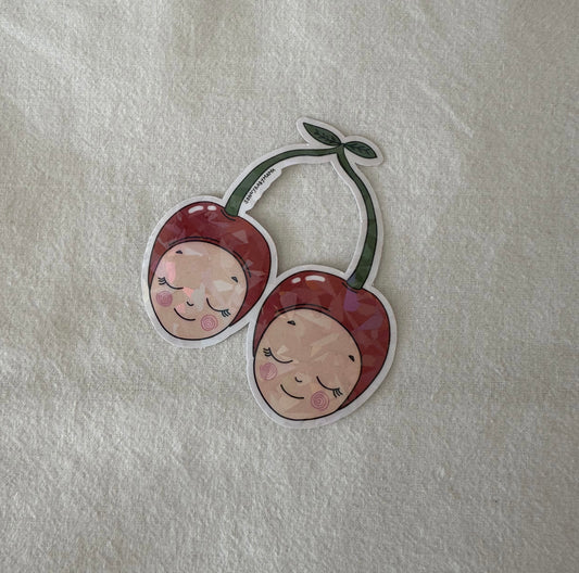 kewpie Cherries Sticker
